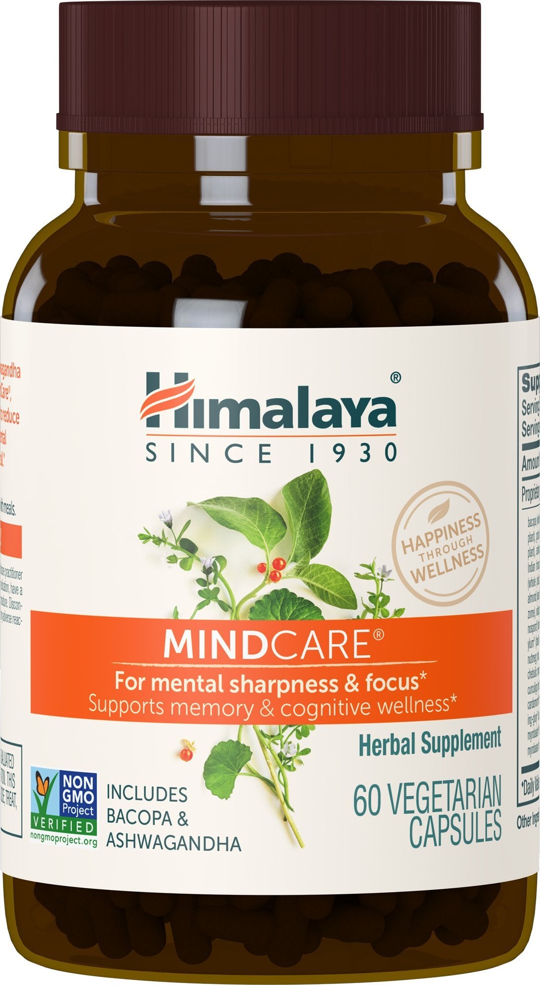 Bottle of Himalaya MindCare Nootropic Brain Supplement