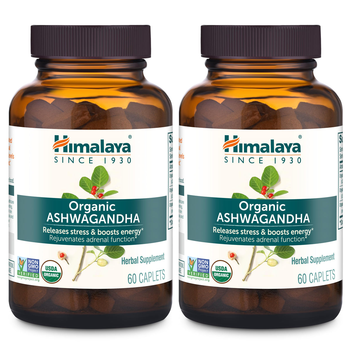 Himalaya Organic Ashwagandha hero image showing 120 day supply