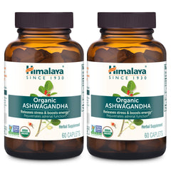 Himalaya Organic Ashwagandha hero image showing 120 day supply