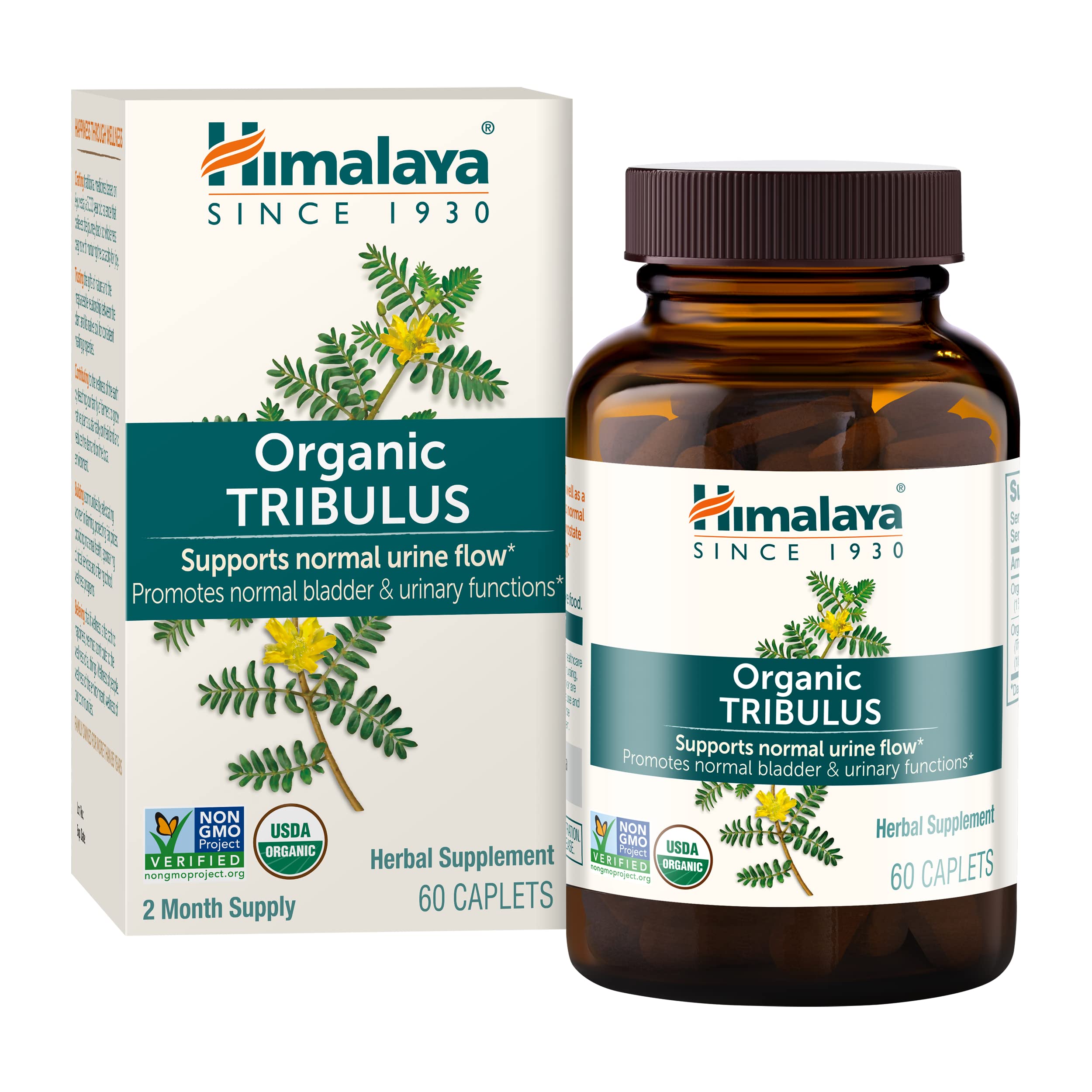 Bottle of Himalaya Organic Tribulus Terrestris with label