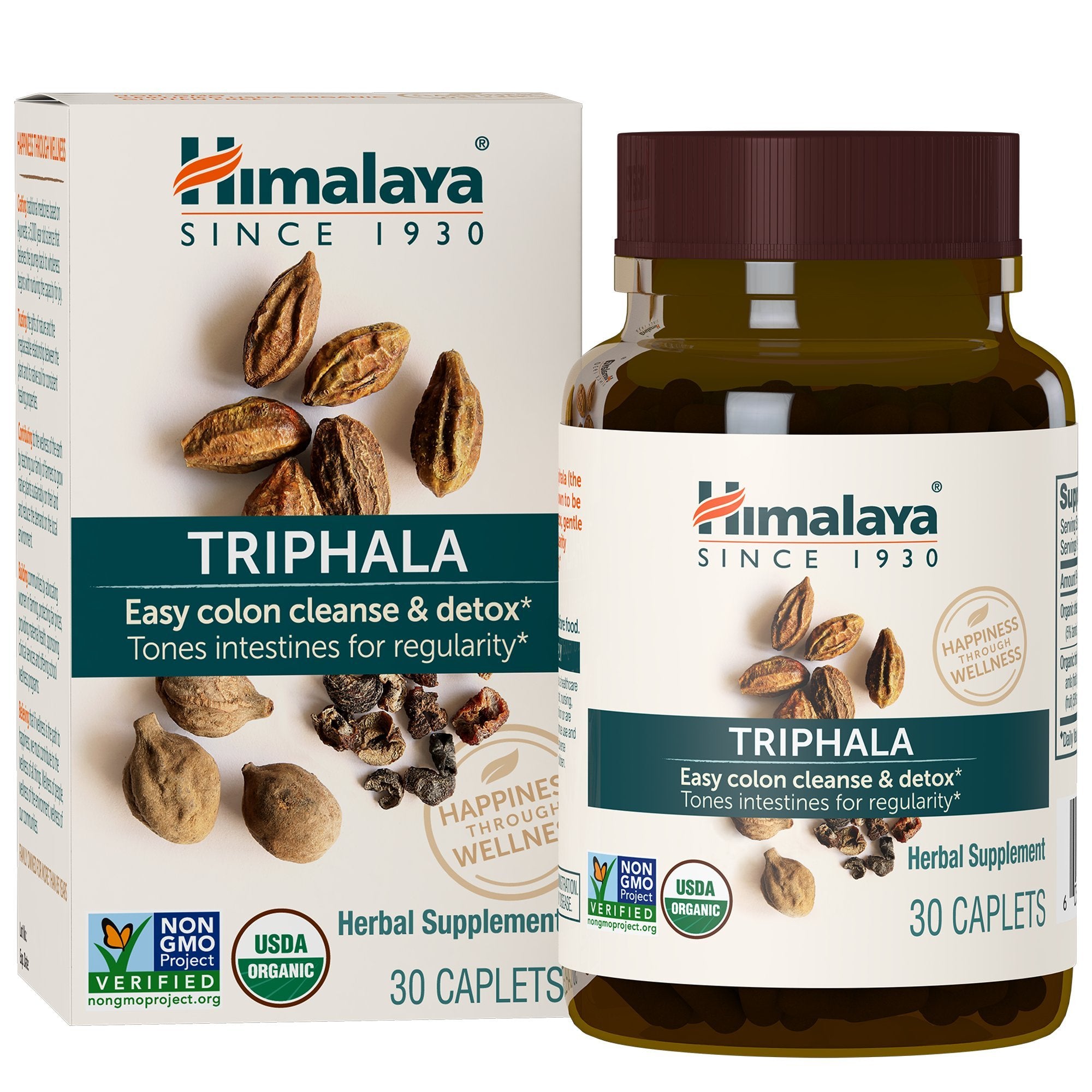 Himalaya Organic Triphala bottle with label