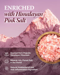 Illustration of Himalayan pink salt minerals used in toothpaste