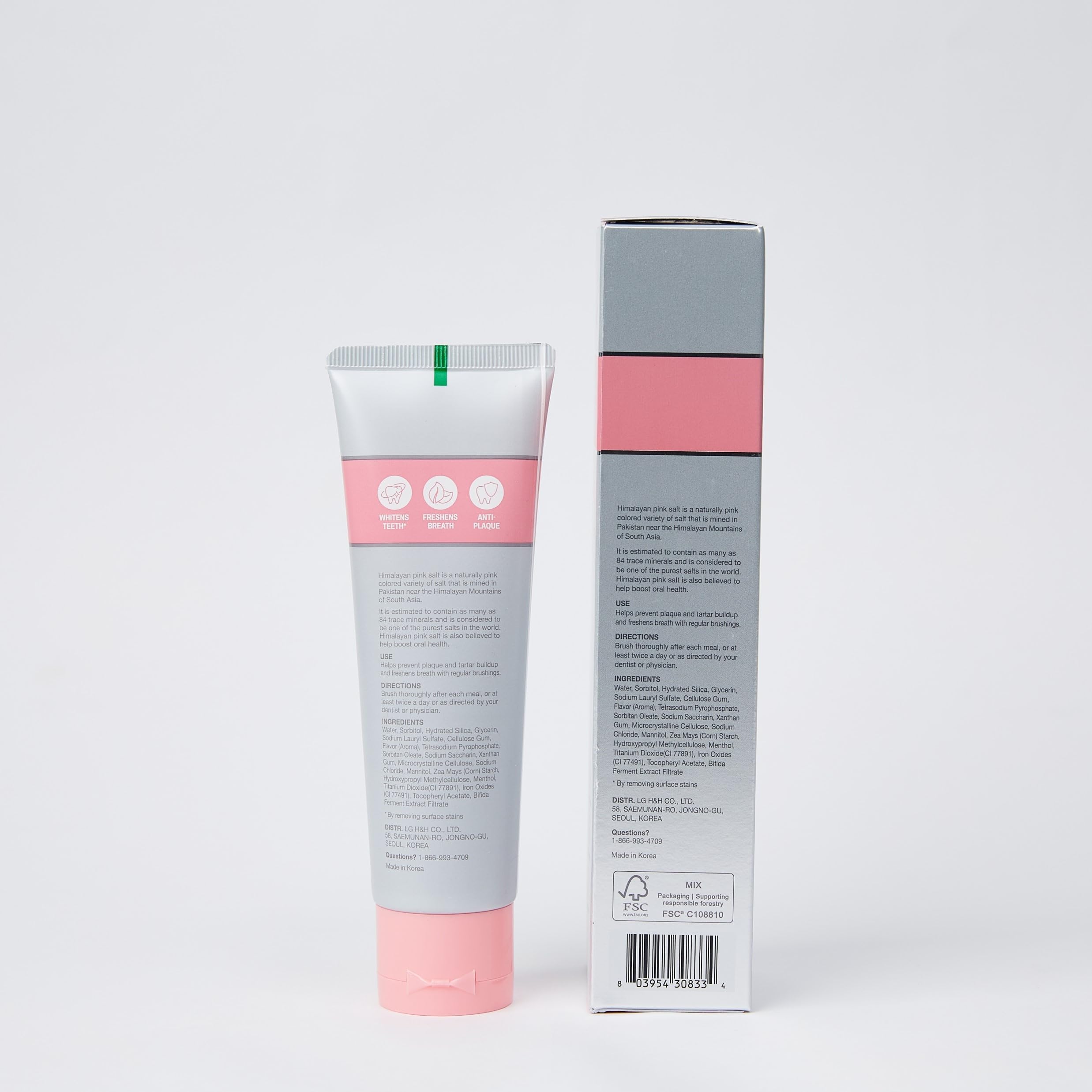 4-pack display of HIMALAYA PINKSALT toothpaste