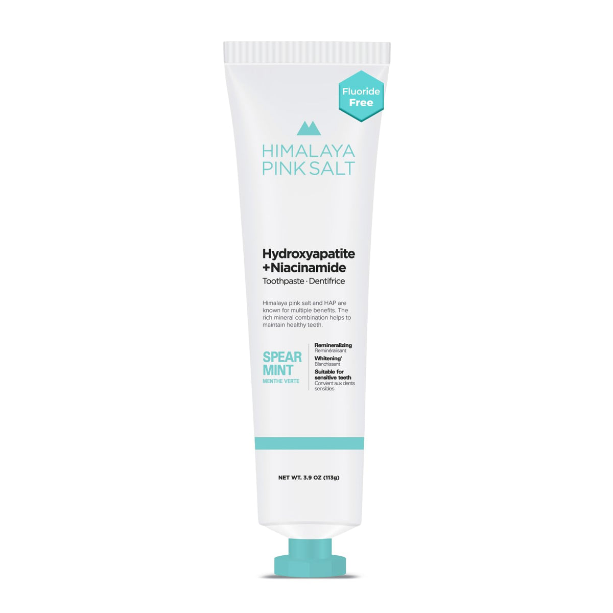 Tube of HIMALAYA PINKSALT Spearmint toothpaste (3.9 oz)