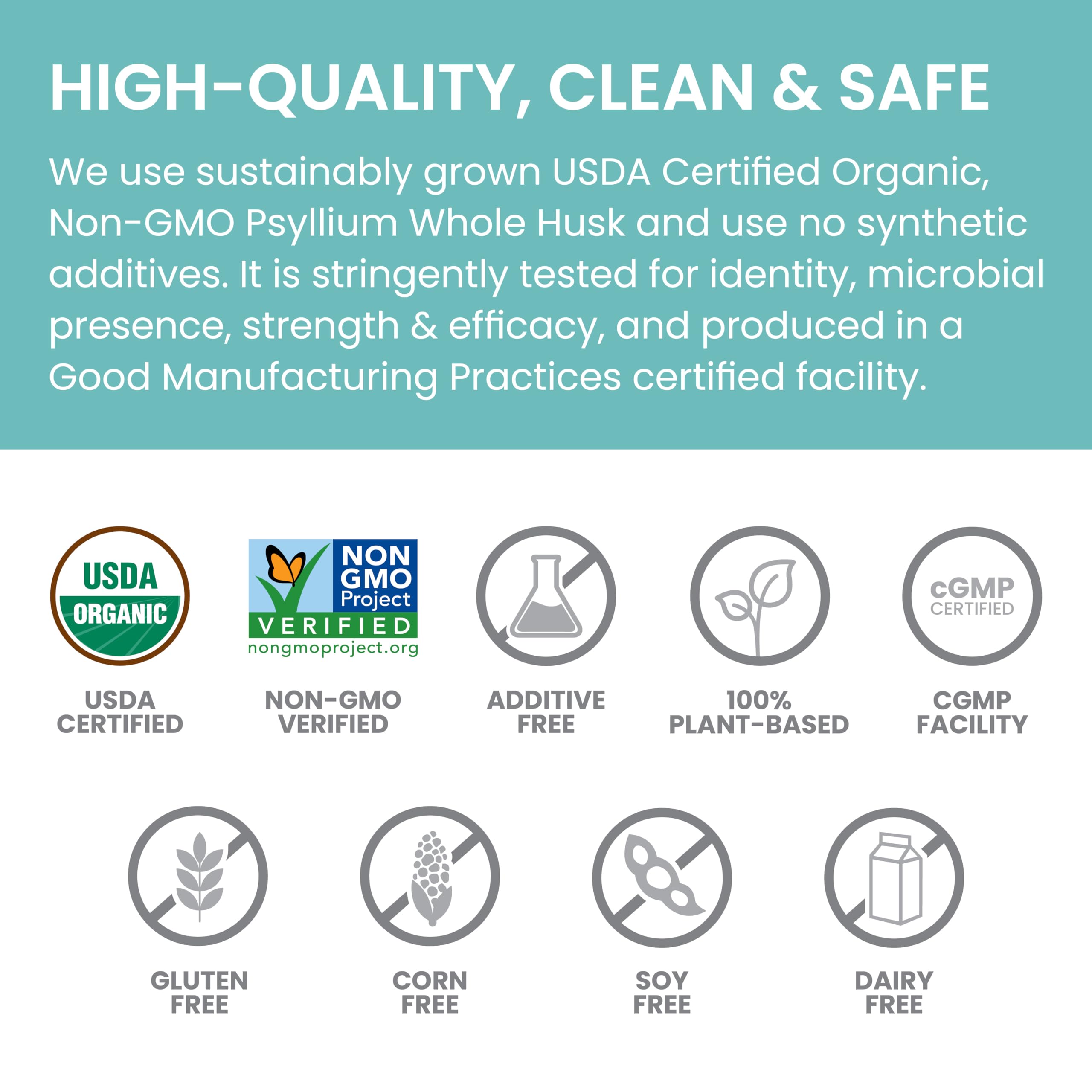 Ingredient highlight: 99 percent white husk and 1 percent seed coat