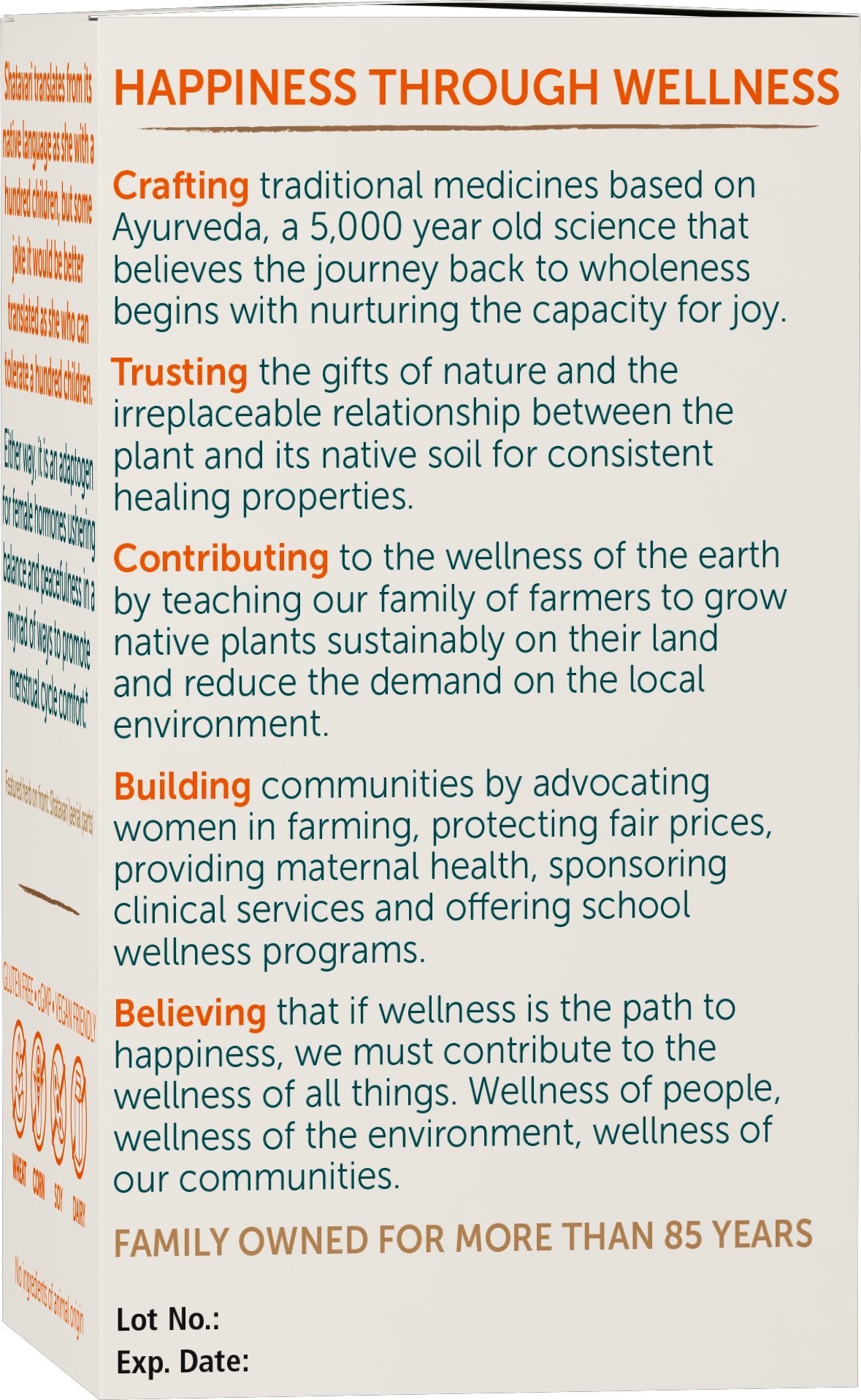 Close-up of Himalaya Shatavari capsules