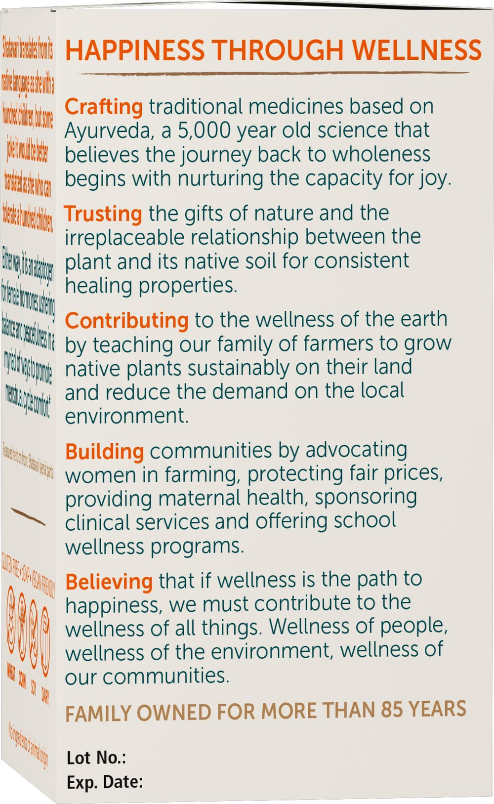 Close-up of Himalaya Shatavari capsules