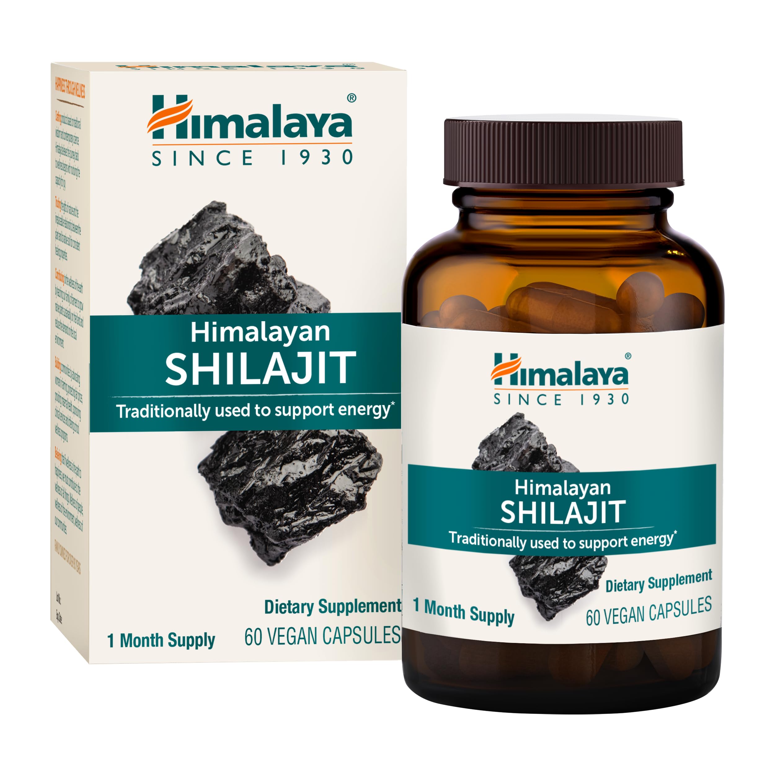 Bottle of Himalaya Shilajit Resin capsules