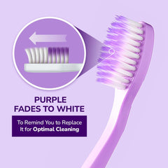Medium firmness bristles infused with Himalaya Pink Salt