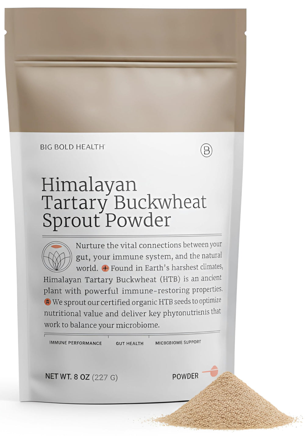 Jar of Himalayan Tartary Buckwheat Sprout Powder