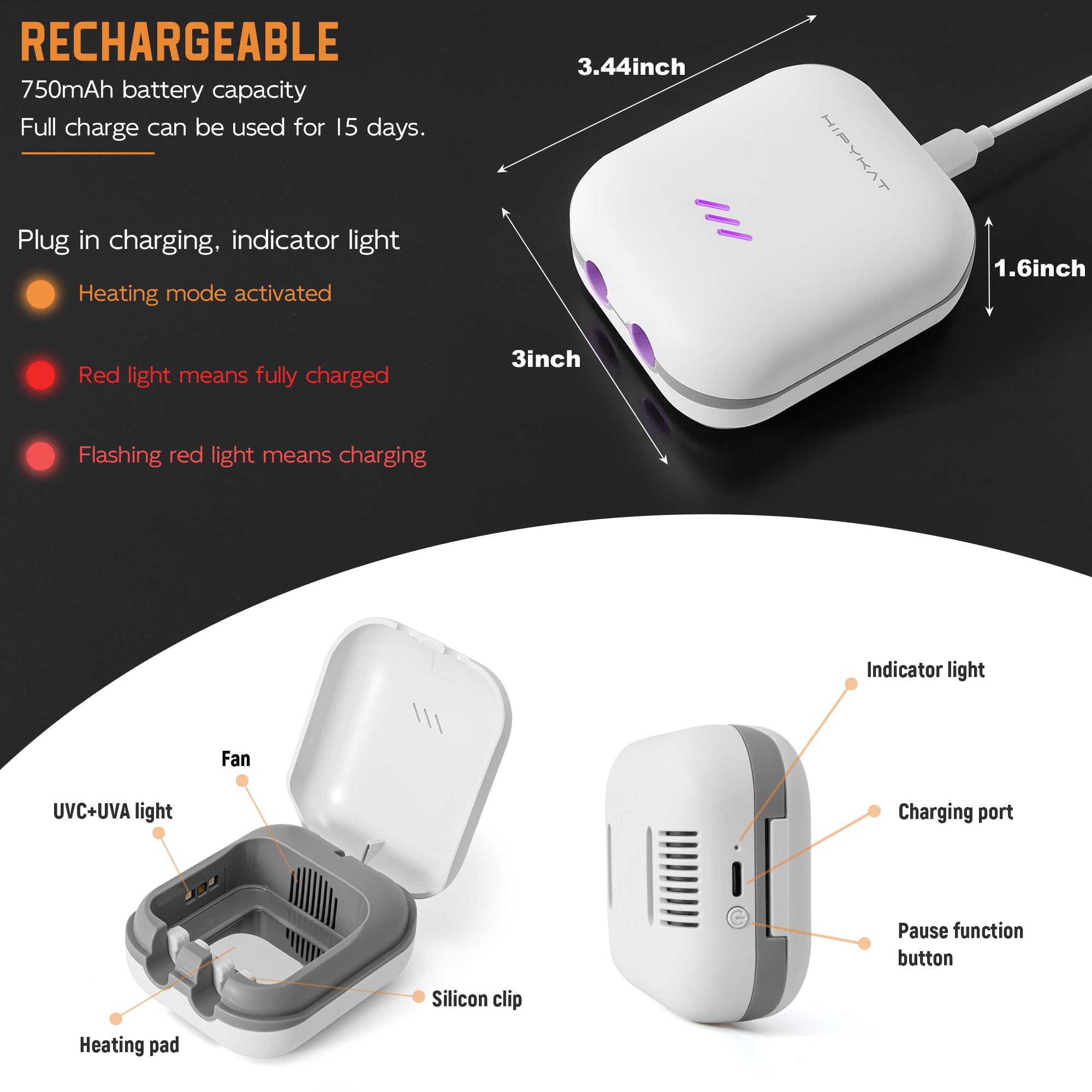 Case fits two toothbrushes, manual and electric heads