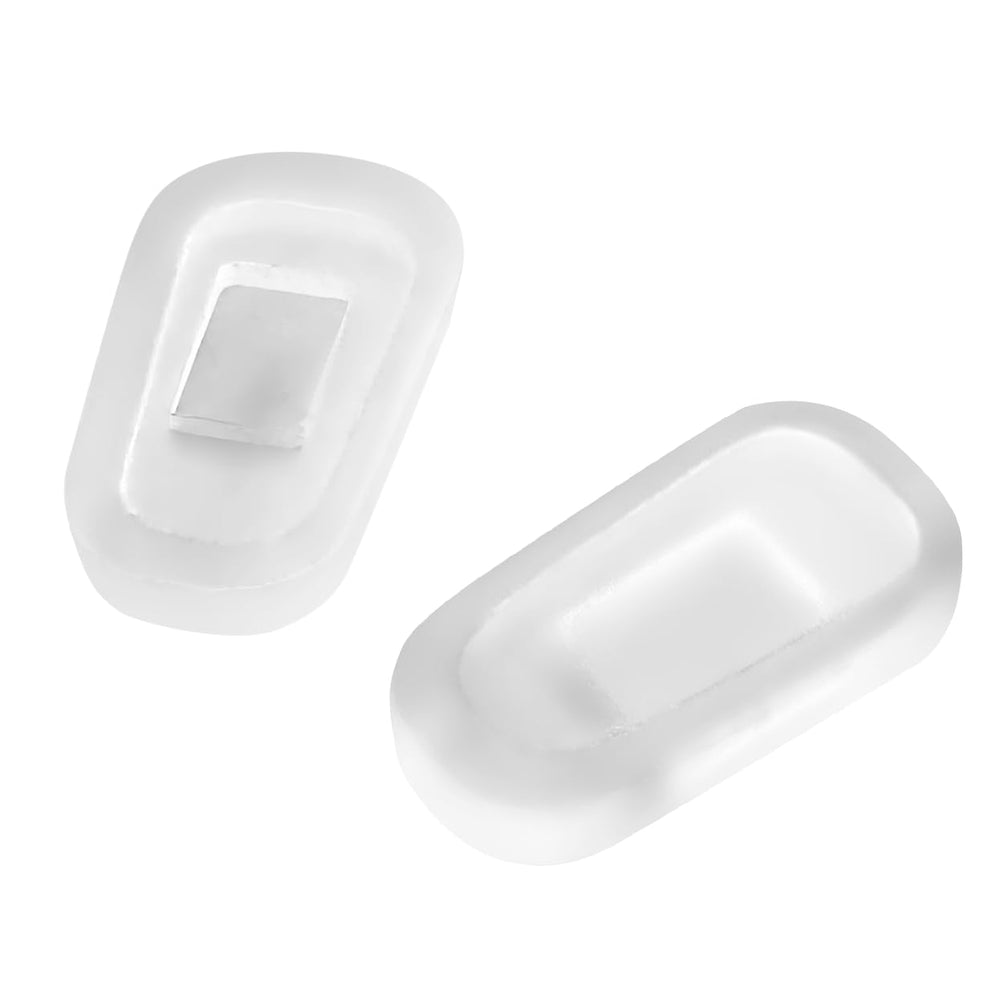 Nose pad with plastic backbone supports frame