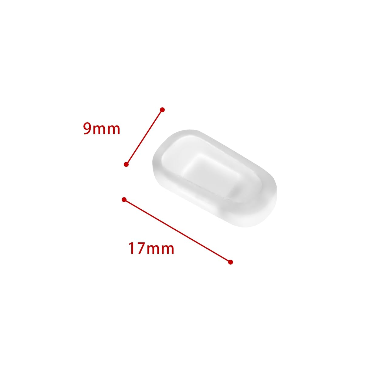 Nose pads fitted on different glass styles