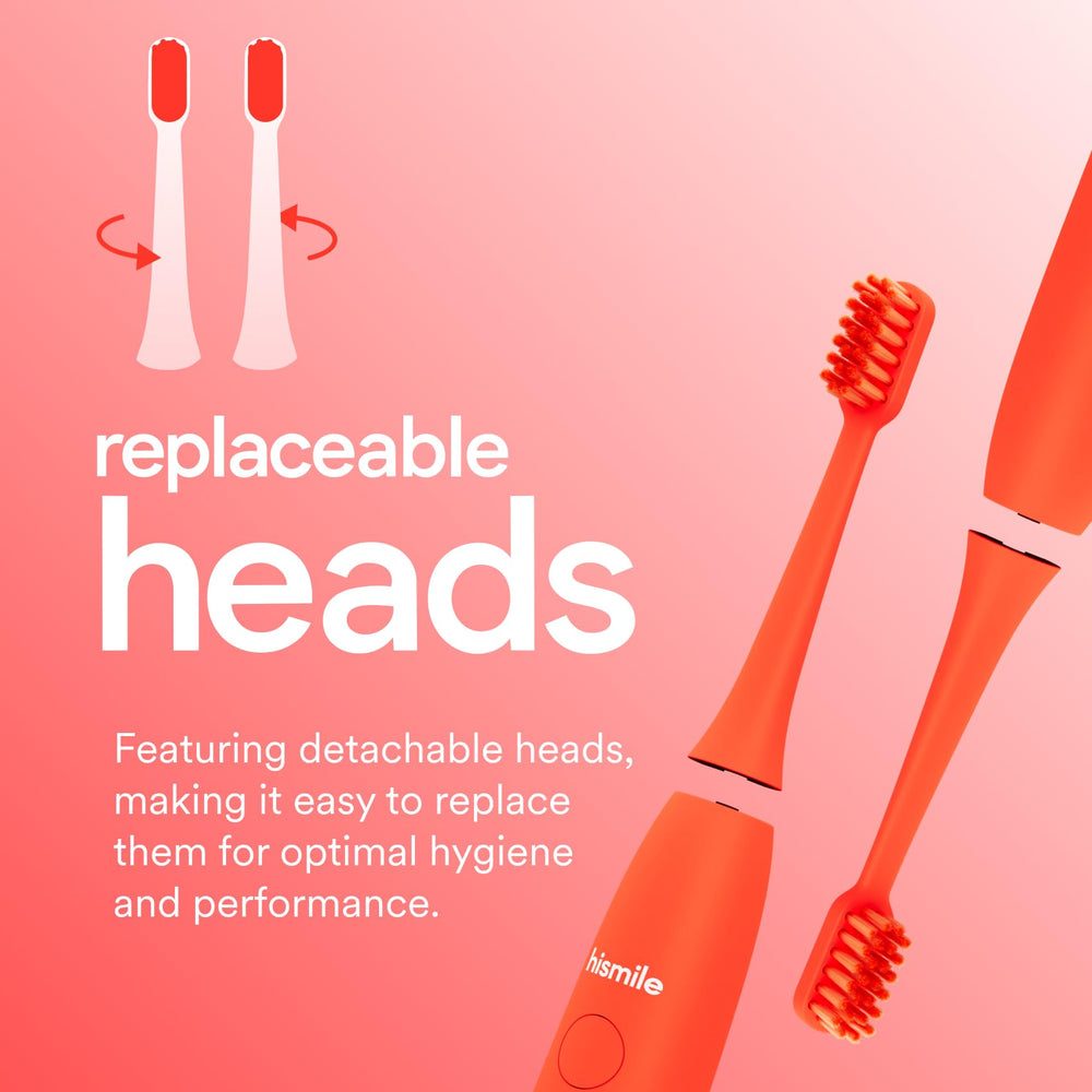 Close-up of soft-tapered bristles on HISMILE Electric Toothbrush