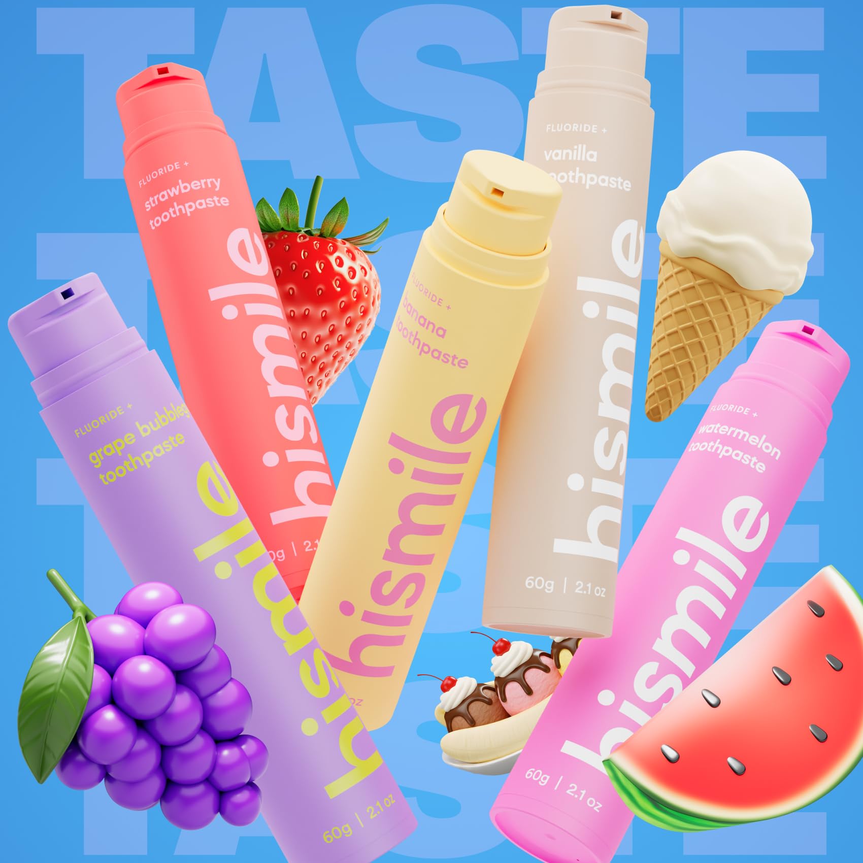 Bright freshness concept for Hismile Red Velvet toothpaste