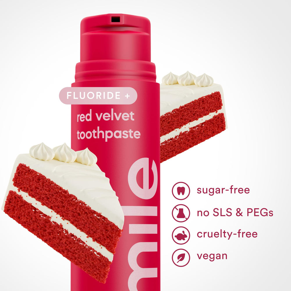 Packaging front of Hismile Flavoured Toothpaste Red Velvet