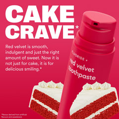 Hismile Red Velvet toothpaste tube close-up