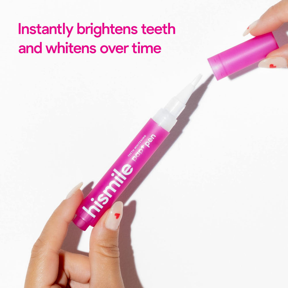 Before and after whitening with Pap+ Whitening Pen