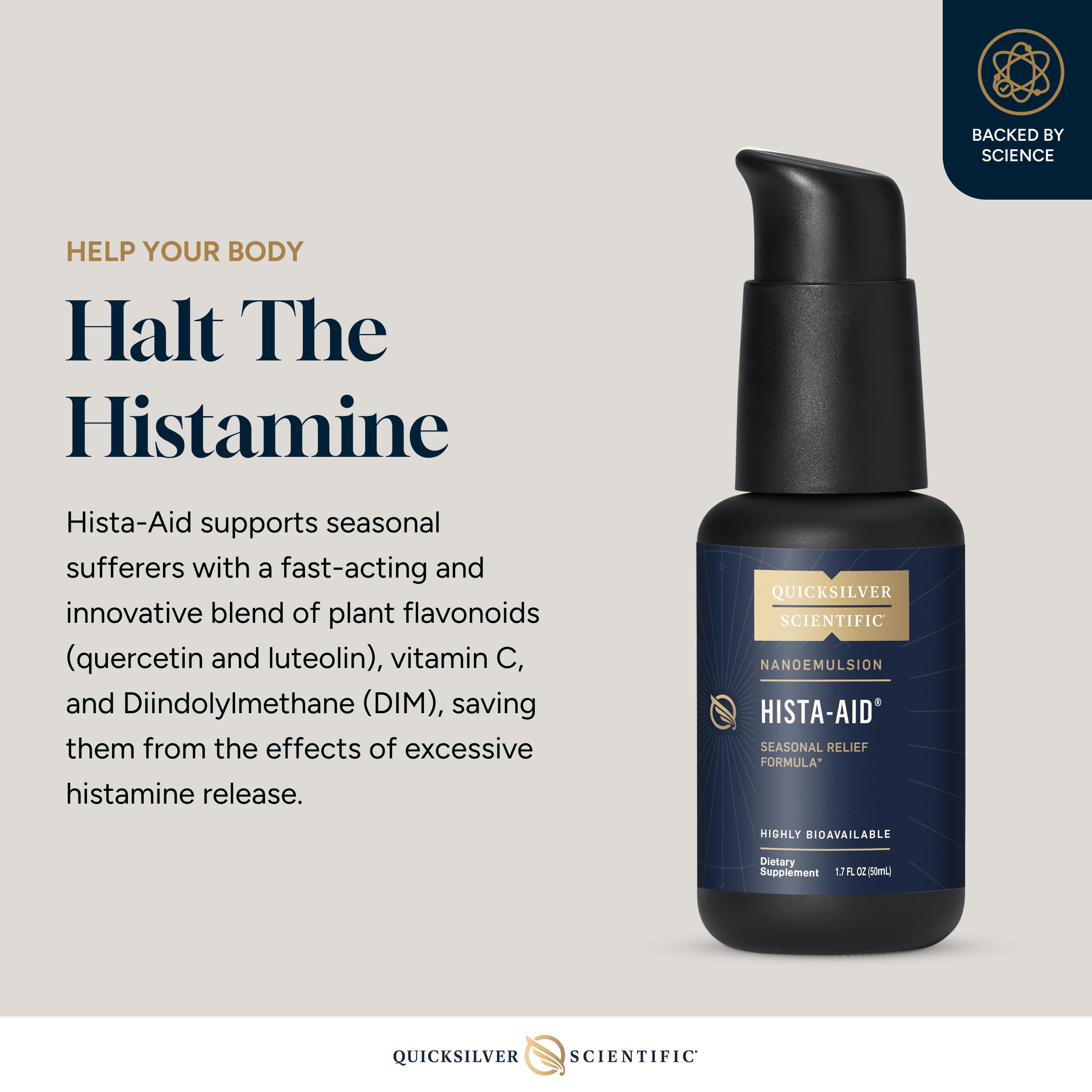 Close-up of quercetin and luteolin flavonoids in Hista-Aid