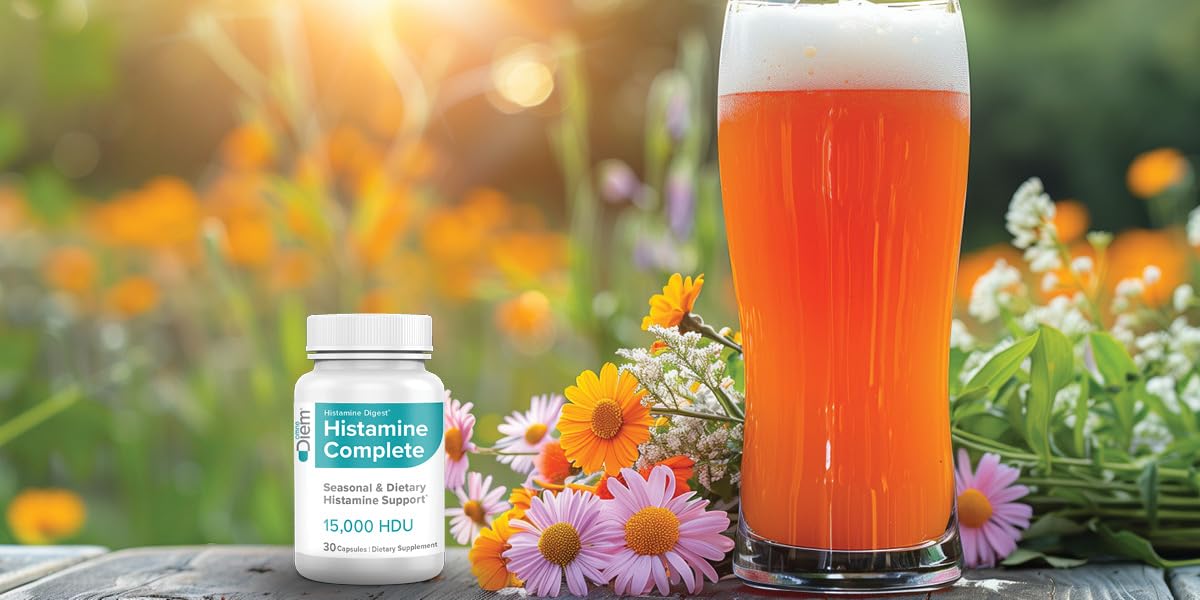 Diagram illustrating DAO enzyme concept and histamine breakdown