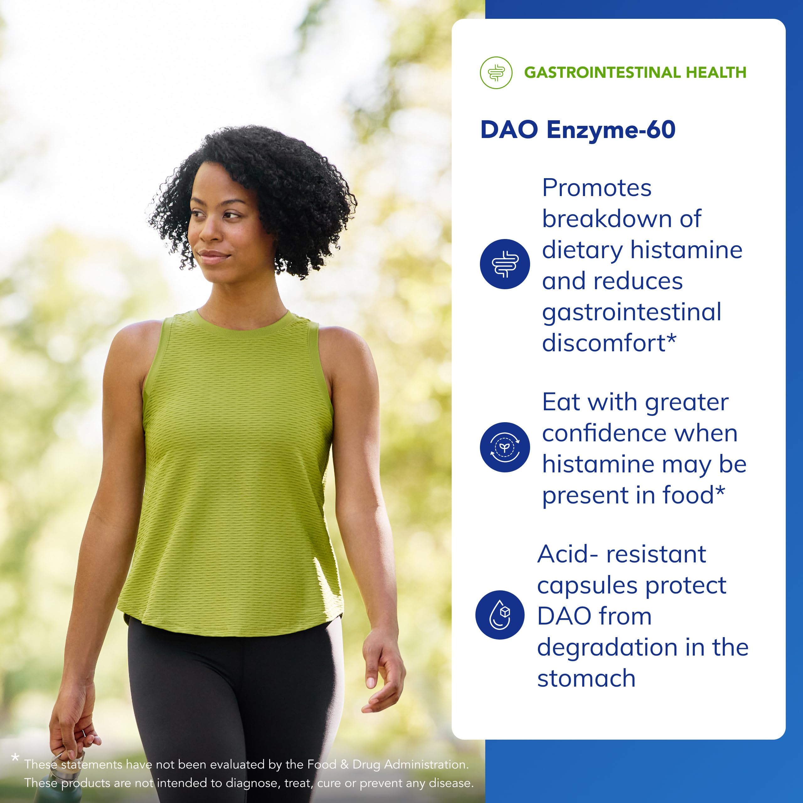 Icon for histamine digestion support and gut health