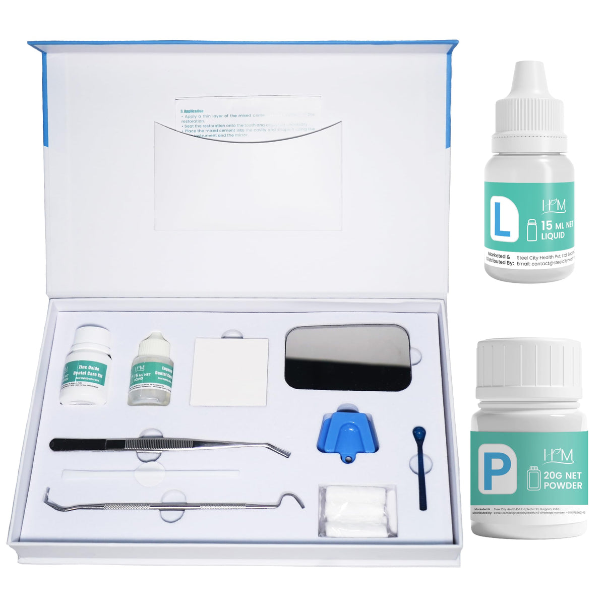 HM Zinc Oxide Eugenol Dental Cement Kit front view