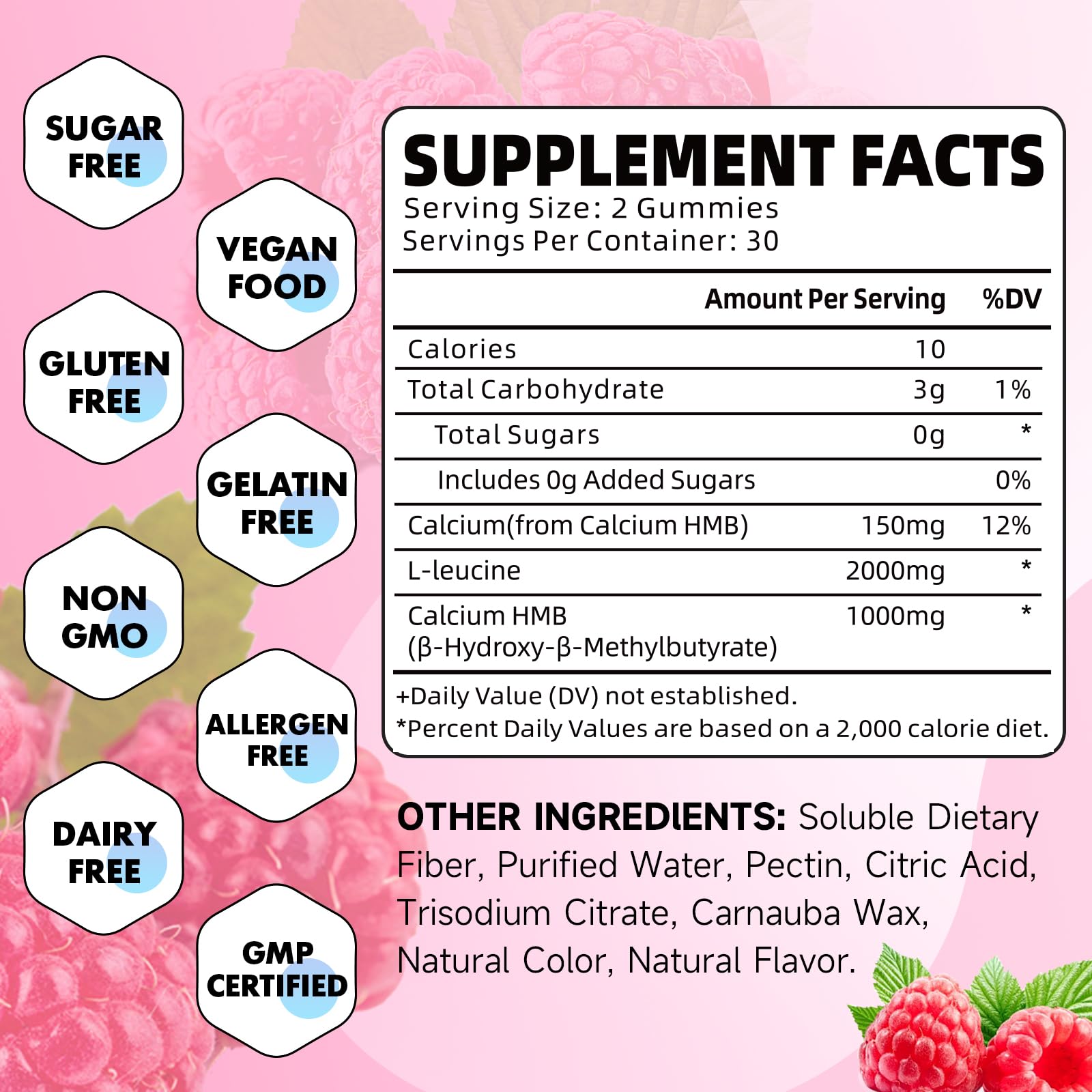 Close-up of raspberry-flavored gummies texture