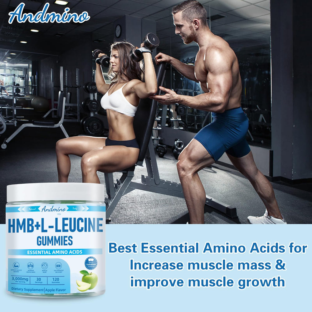 Nutrition/ingredients panel for HMB and L-Leucine Gummies