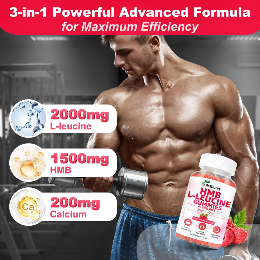 HMB & Leucine Gummies Raspberry label