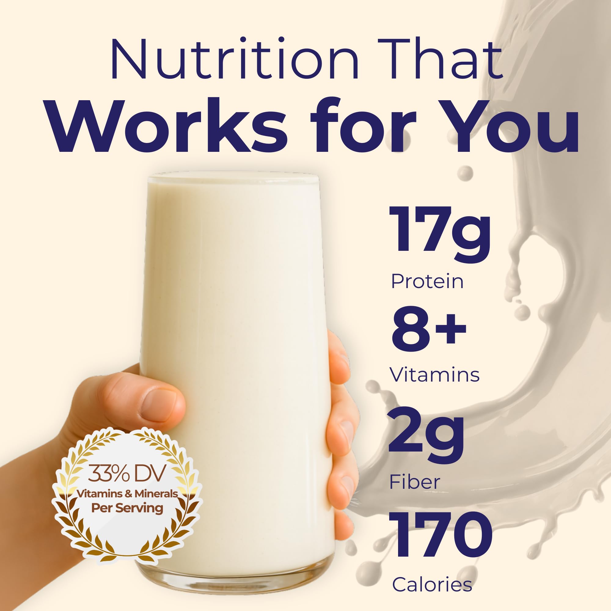 HMR 800 Shake Vanilla Glass highlights refreshing post-workout protein boost