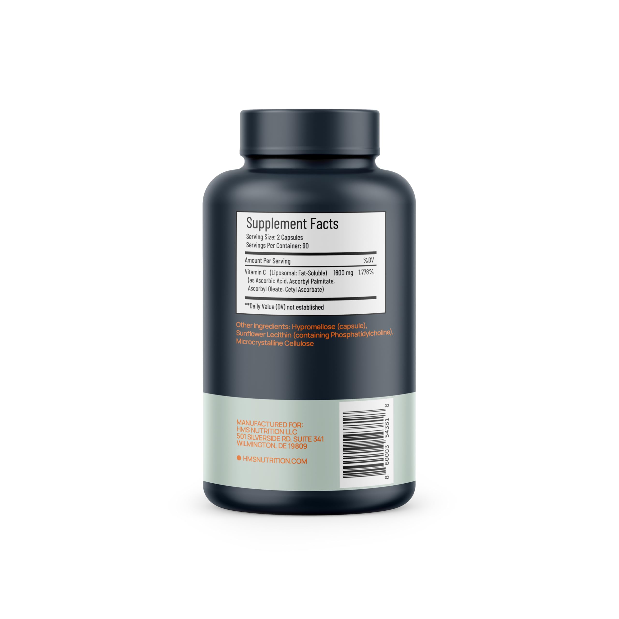 High bioavailability Vitamin C liposomal formula