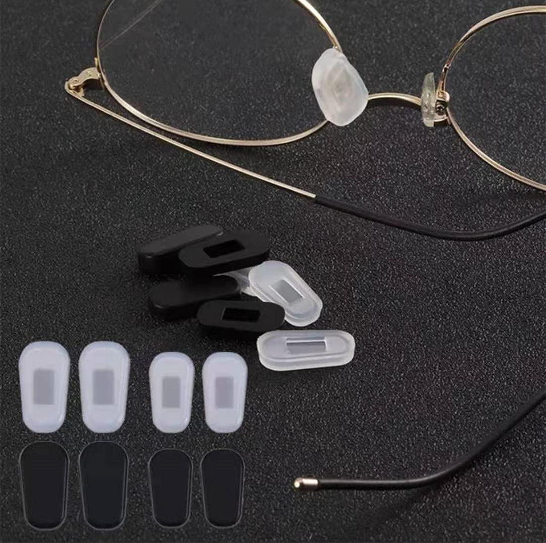 Black silicone nose pads pair with accessory packaging