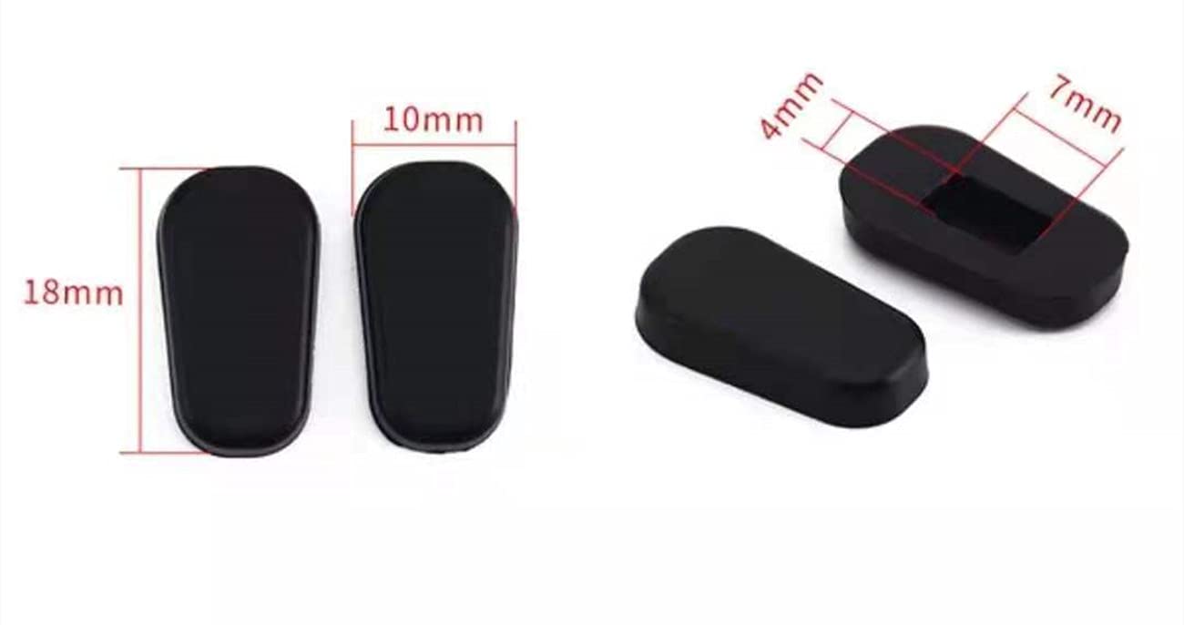 Flat lay of 18x10mm nose pads on white background