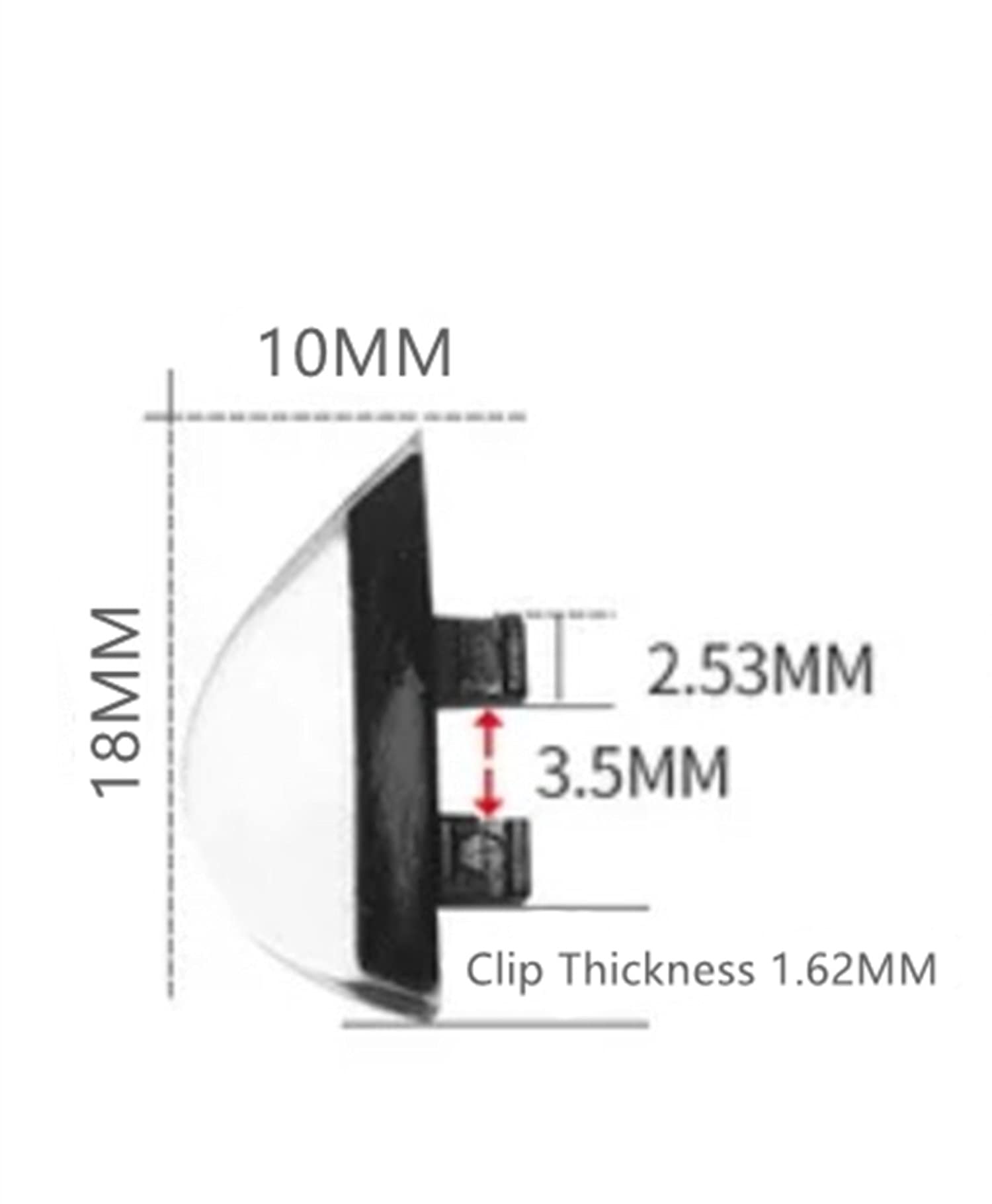 Nose pad underside showing two-tongue clip - HNP007