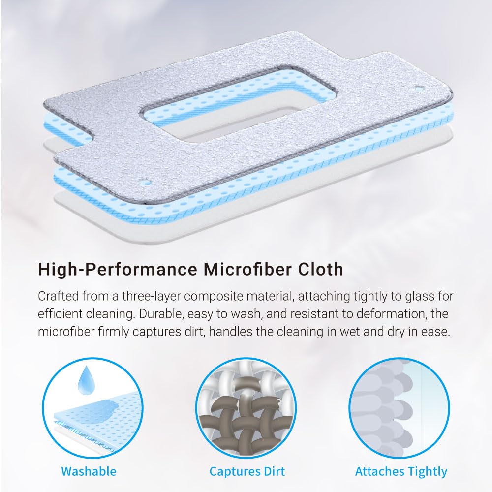 Close-up of high-performance microfiber weave for HOBOT S7 Pro