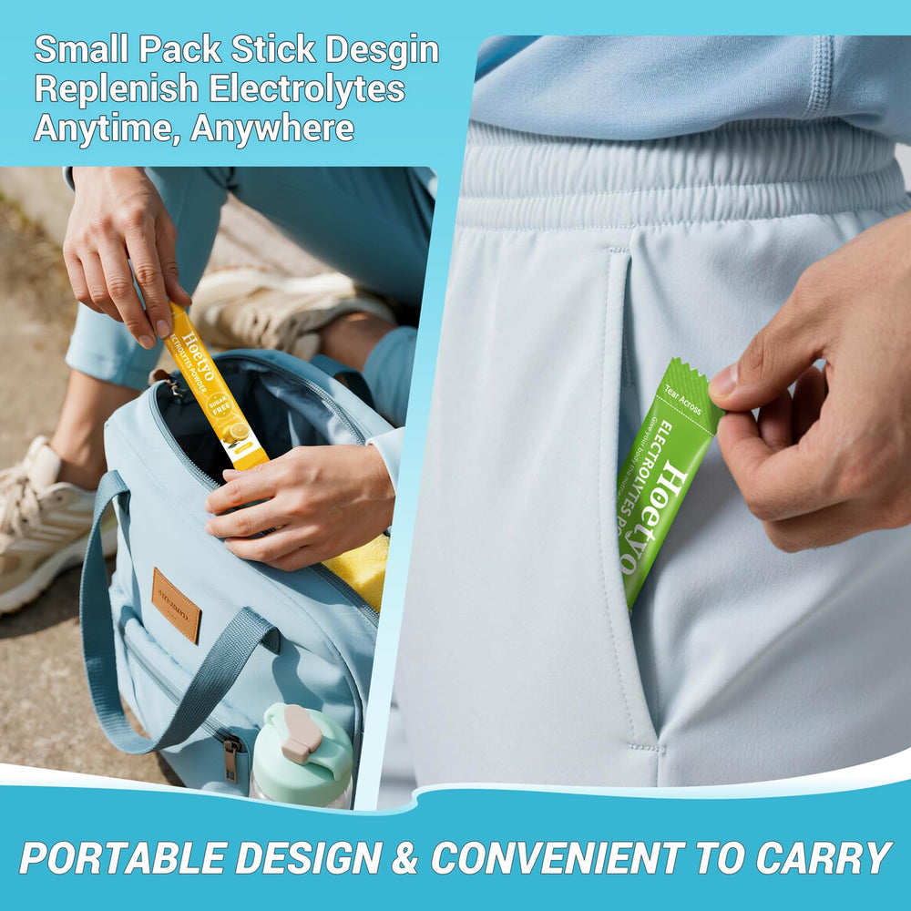 HOETYO electrolyte packets dissolve smoothly in water.