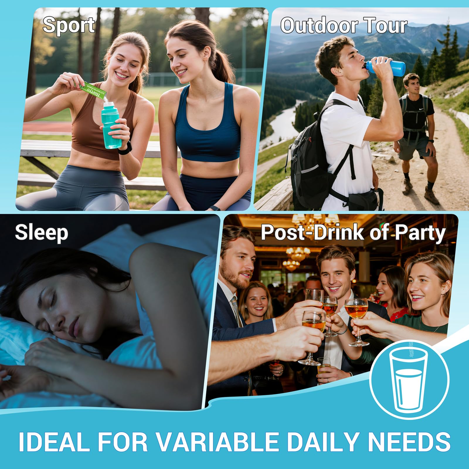 HOETYO grape electrolyte packet offers flavor variety.