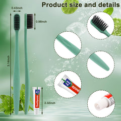 Individually wrapped travel toothbrush with toothpaste