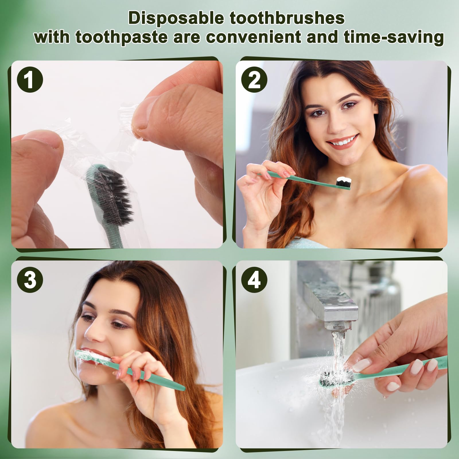 Bulk 200-pack toothbrushes for daily use