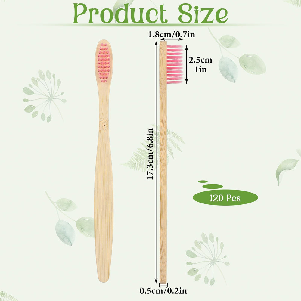 Kids bamboo toothbrushes pack with color variety