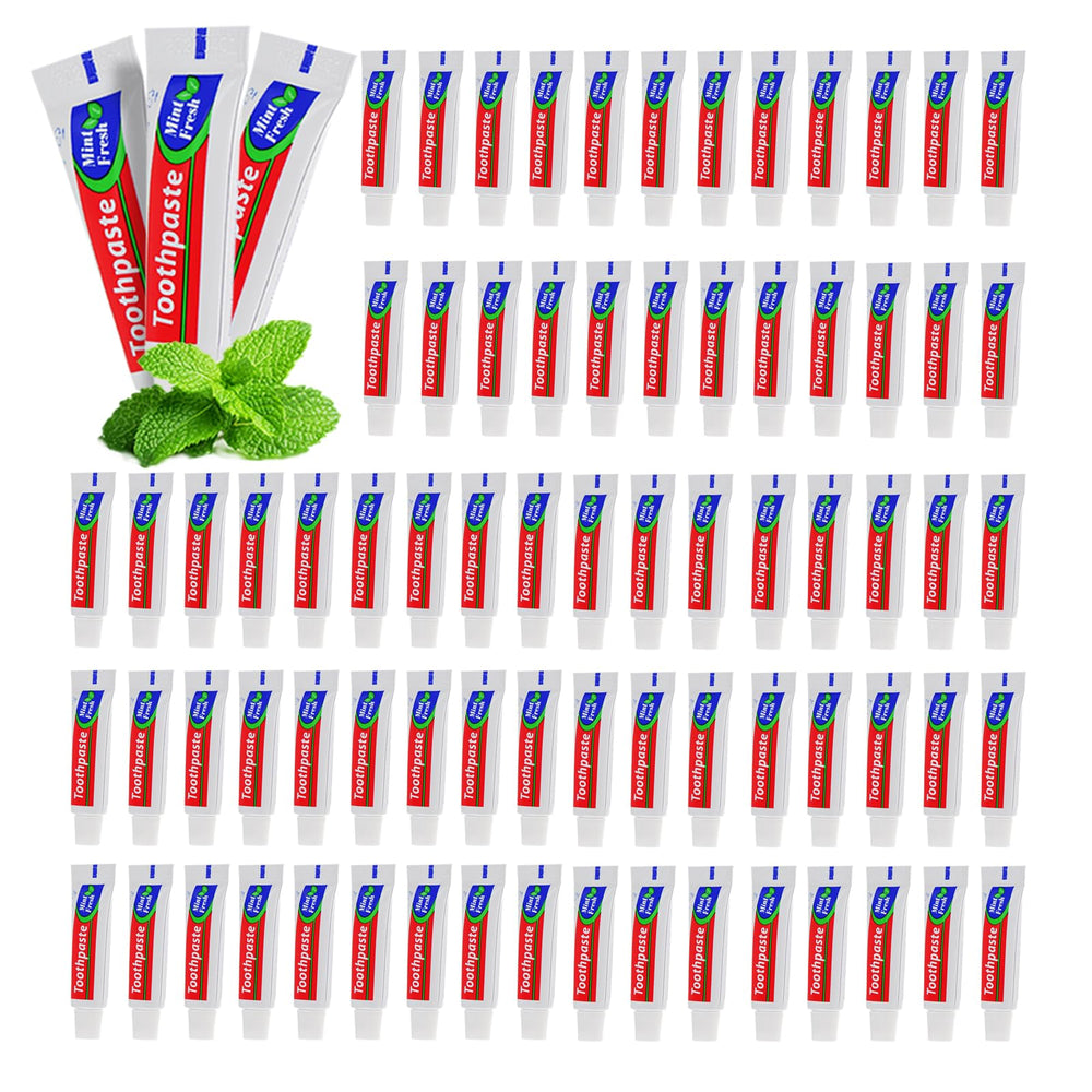 Bulk pack of 200 mini travel toothpaste tubes