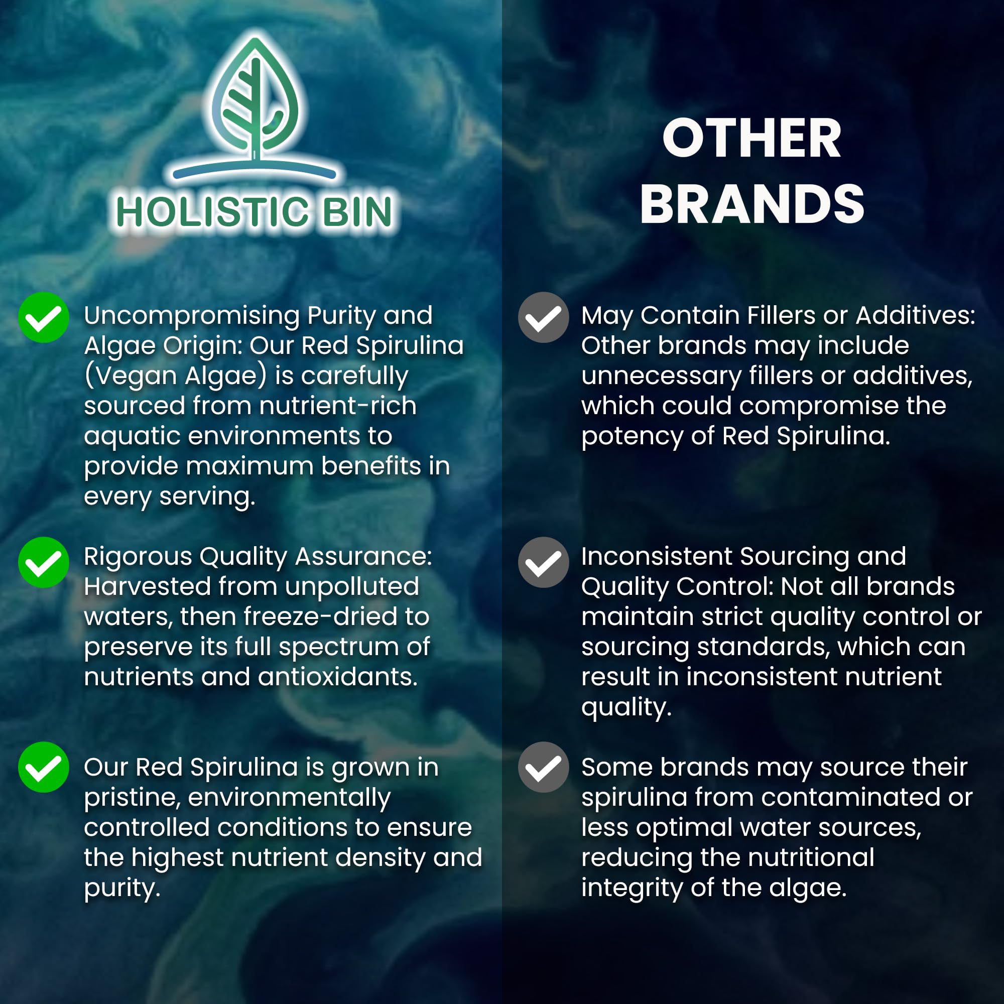 Bottle labeled Holistic Bin Astaxanthin Powder