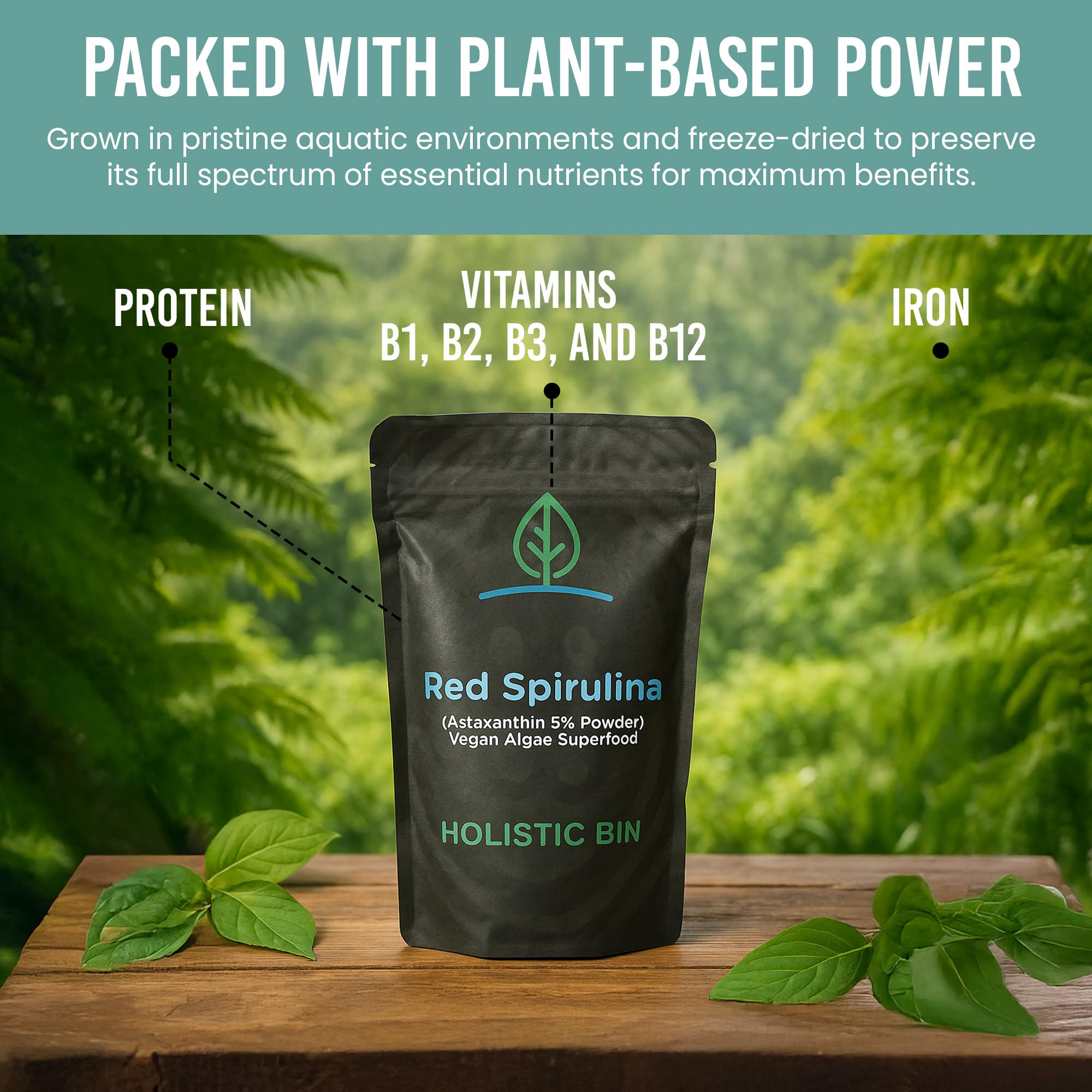 Astaxanthin powder added to a smoothie