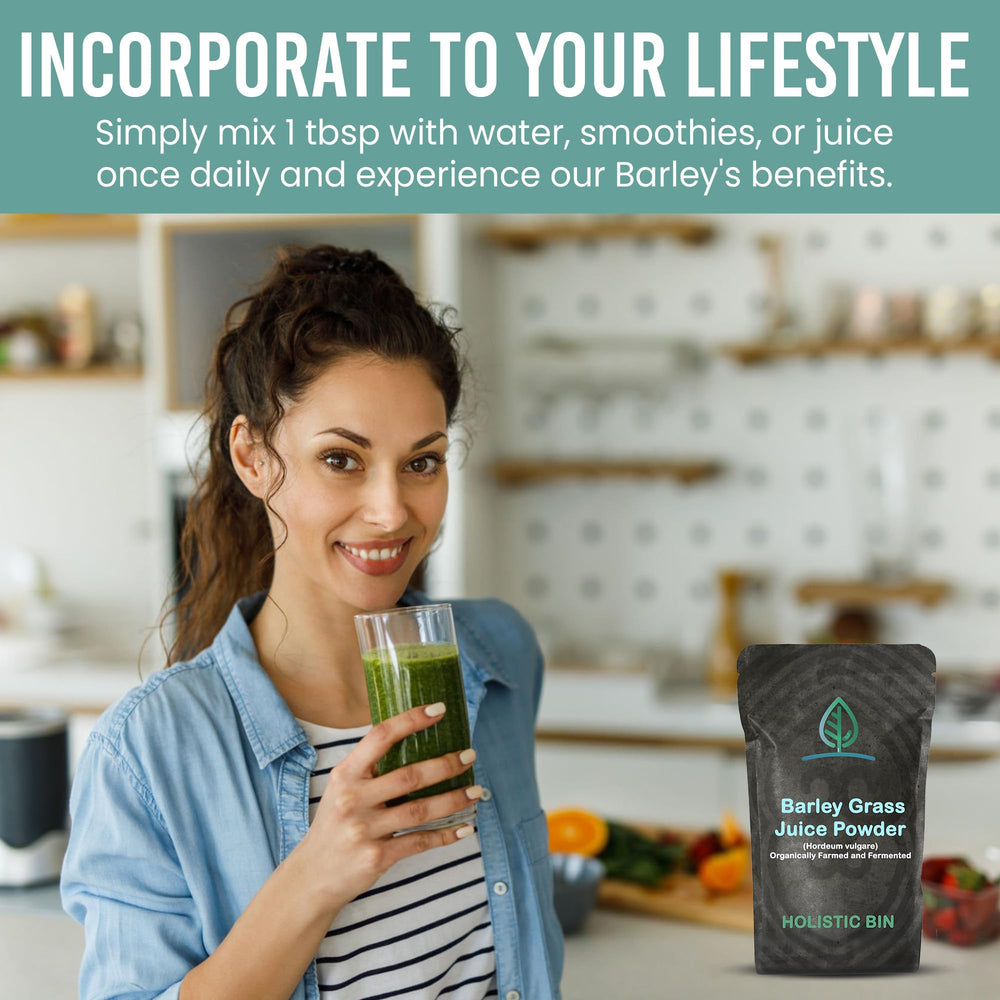 Digestive health benefits of Holistic Bin barley grass juice powder