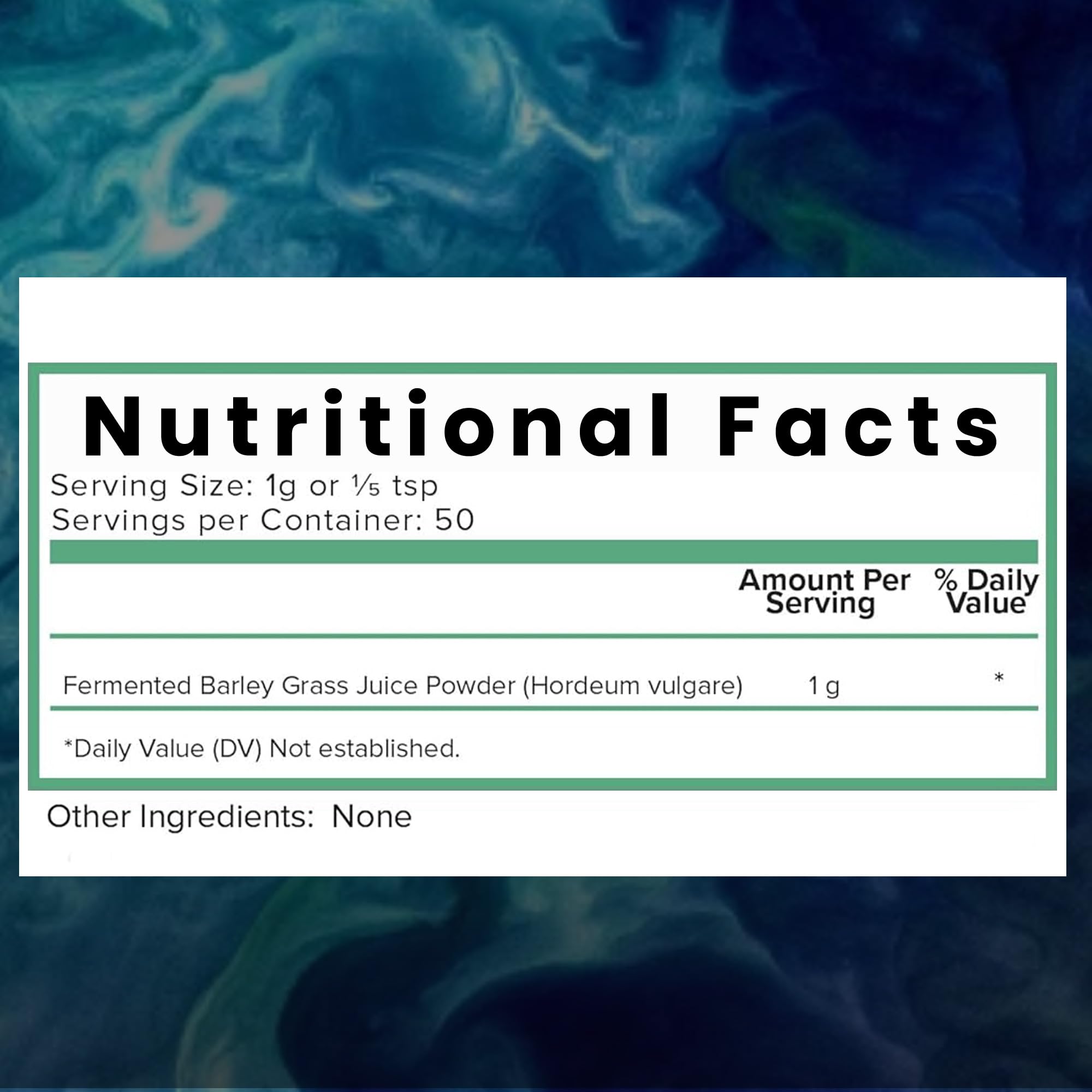 Ingredients of Holistic Bin barley grass juice powder