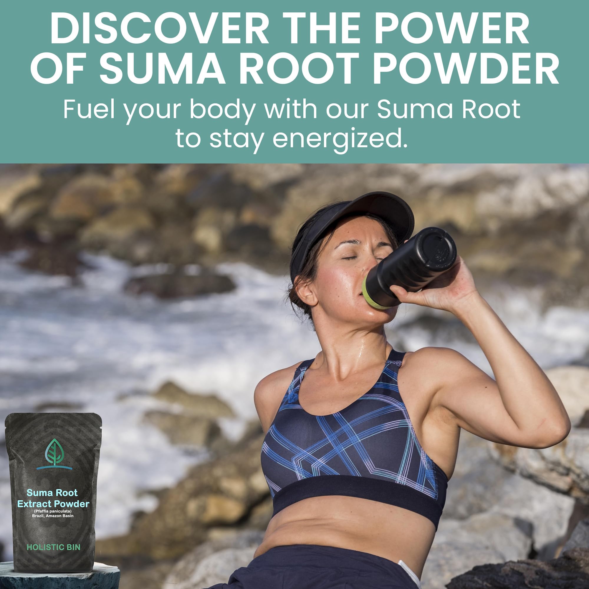 Packaging of Holistic Bin Brazilian Suma Root Powder 50g