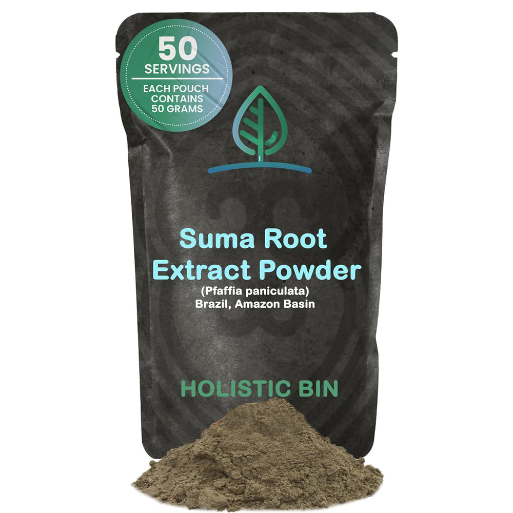 Holistic Bin Wild Harvested Brazilian Suma Root Ginseng Powder 50g front view