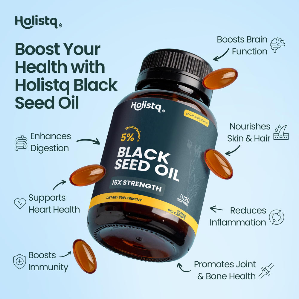 Organic cold-pressed black seed oil capsules