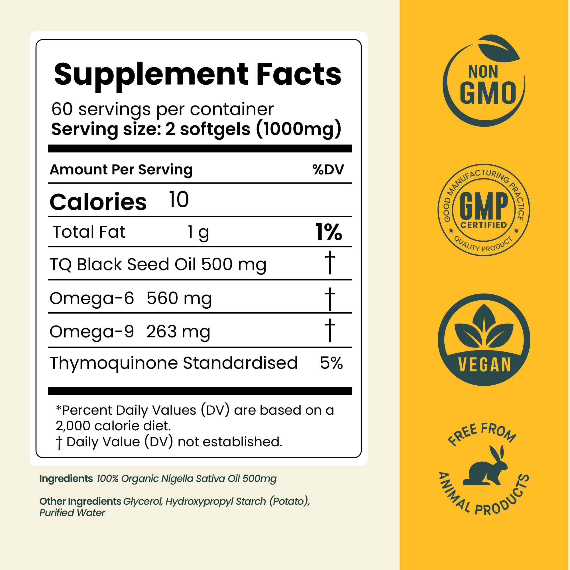 120 softgels bottle with 2 months supply