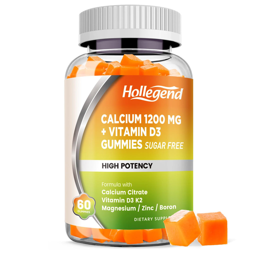 HOLLEGEND Calcium 1200 mg Gummies with Vitamin D3 bottle front